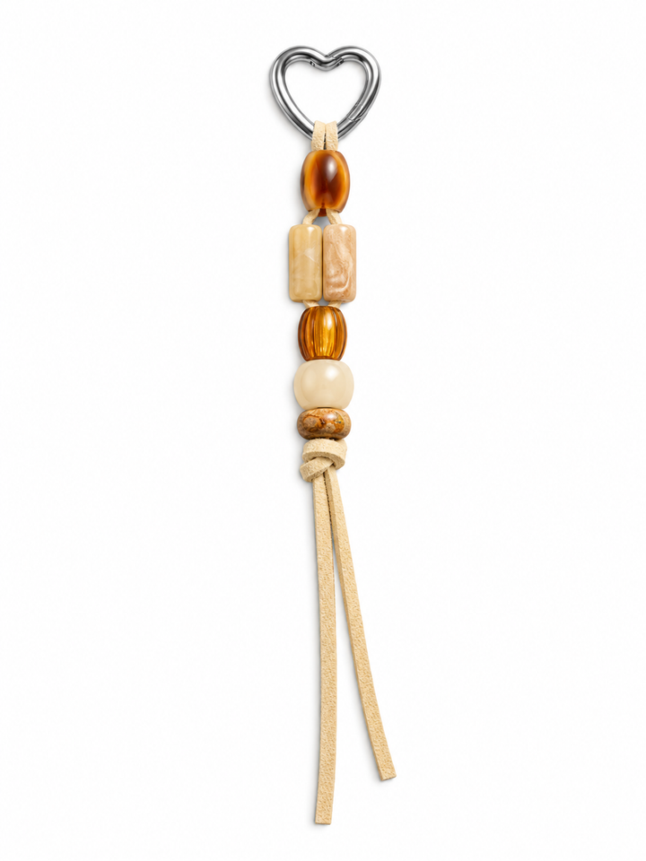 Caramel suede bag charm by LUMA