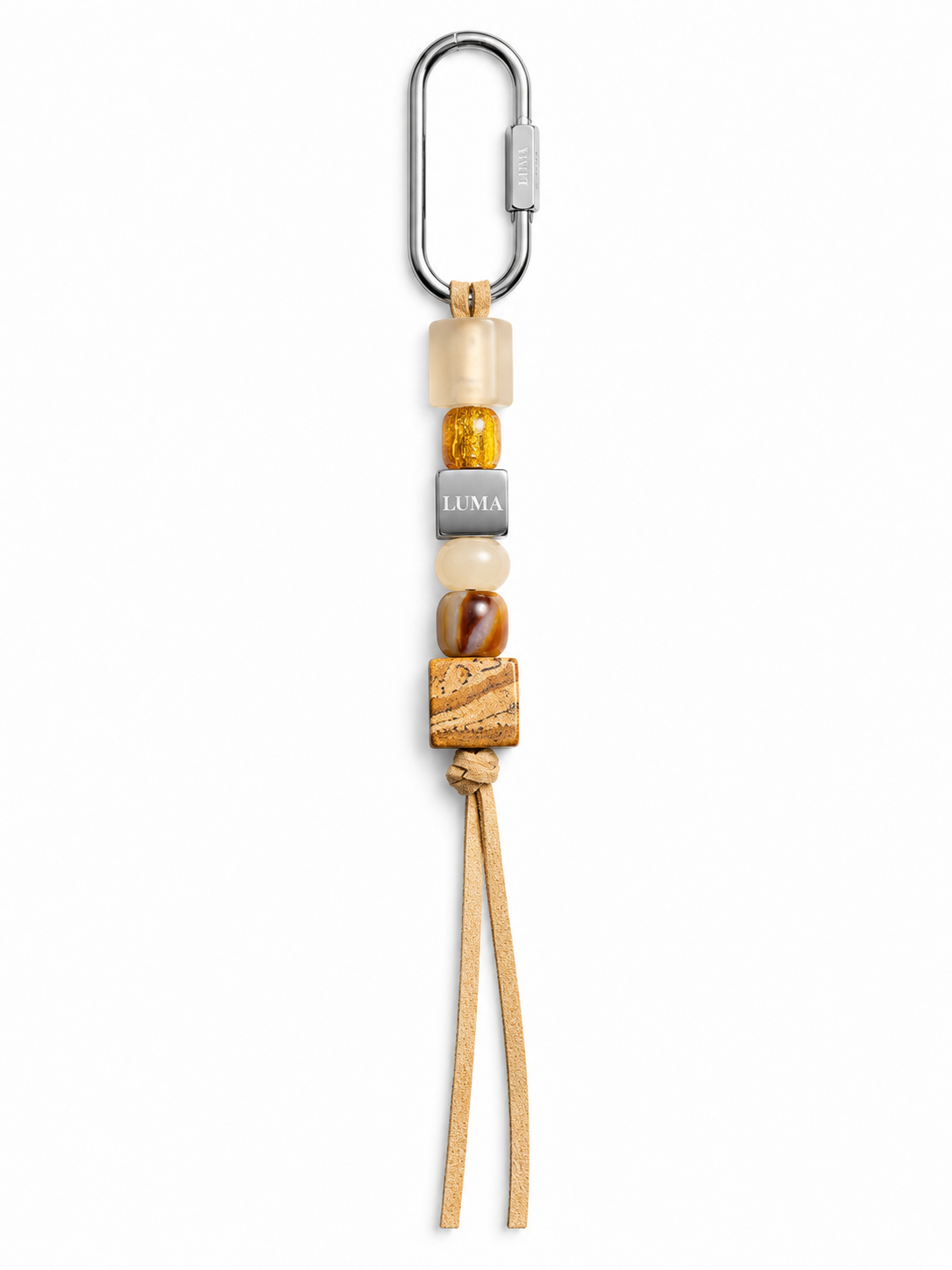Saffron suede bag charm by LUMA